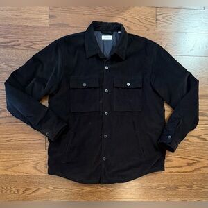Men's Black Corduroy Shirt Jacket